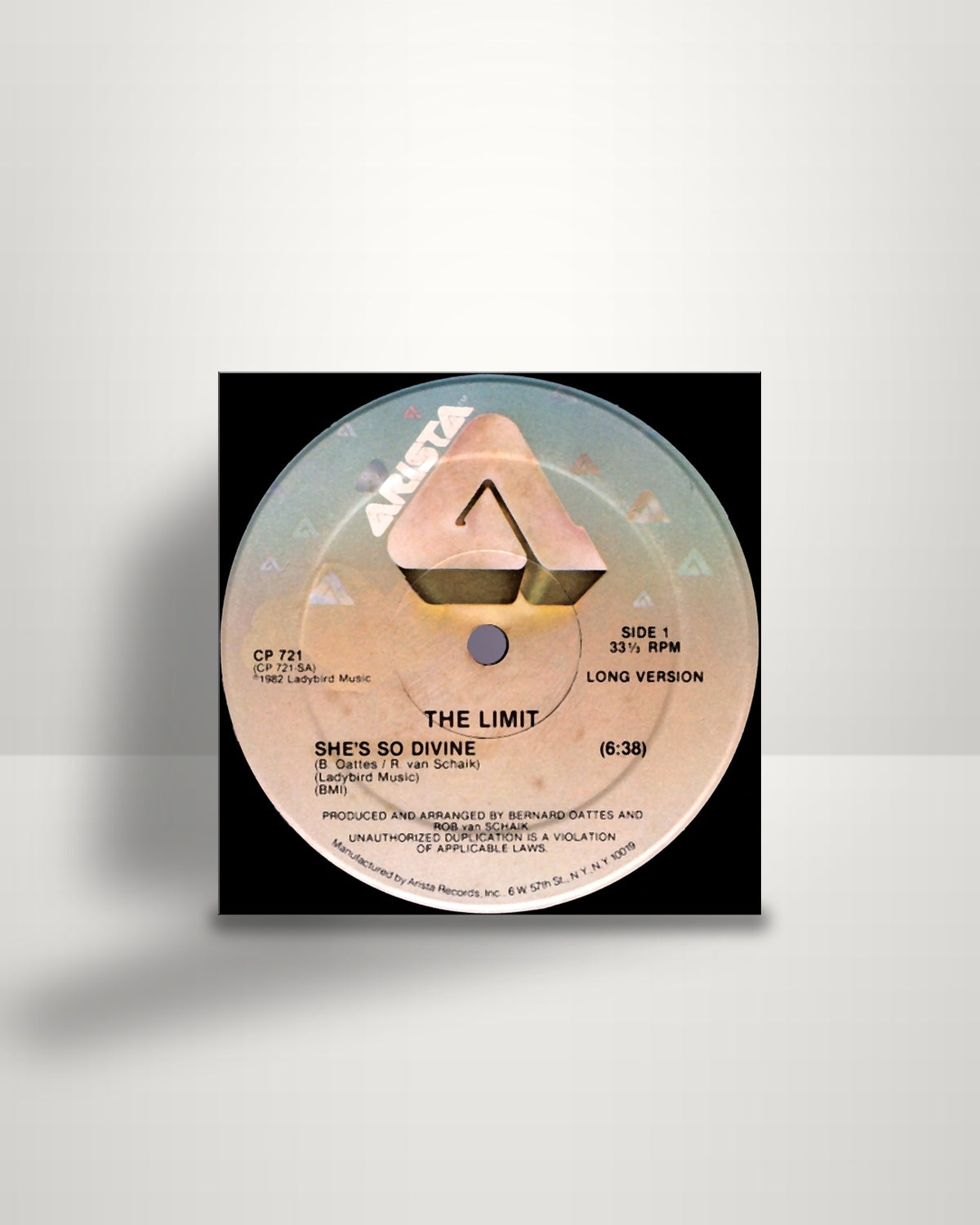 The Limit – She's So Divine - 12" - Arista US 1982