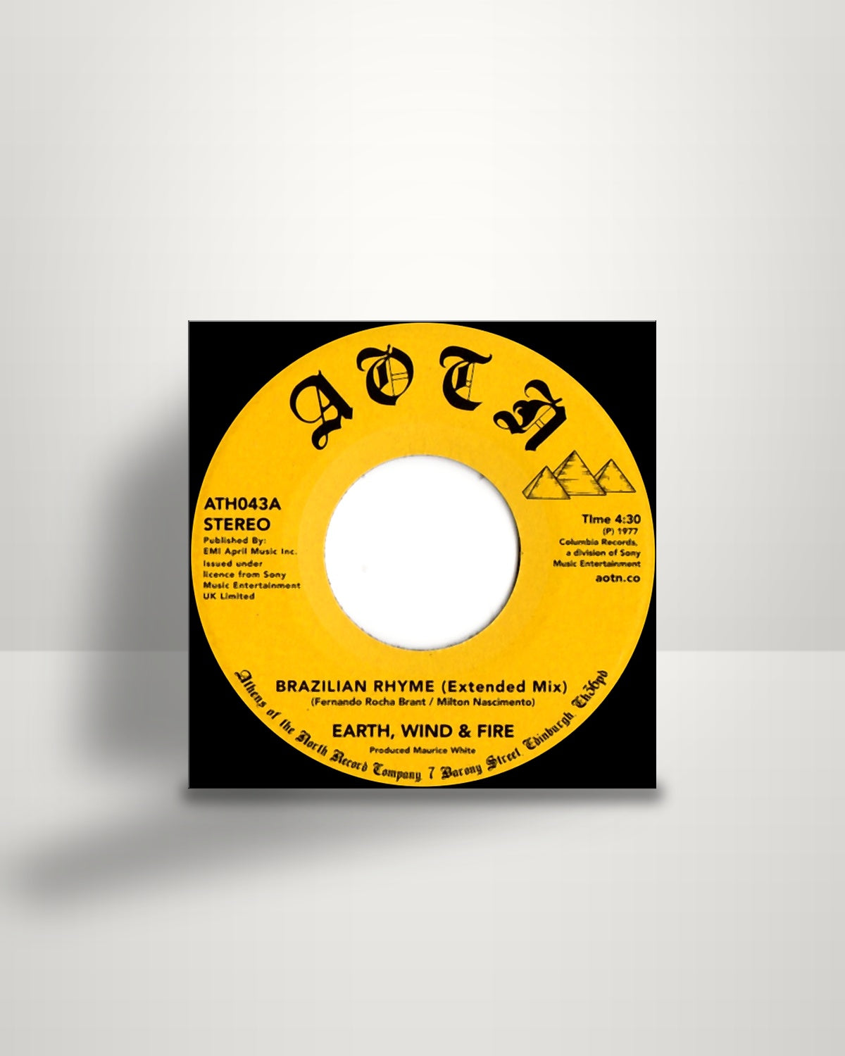 Earth, Wind & Fire – Brazilian Rhyme (Extended Mix) - 7" - Athens Of The North UK 2017