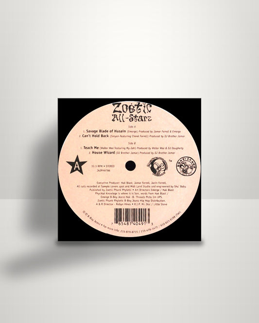 Zoetic All-Starz – Savage Blade Of Husain - 12" - B-Boy Jeanz US 1994