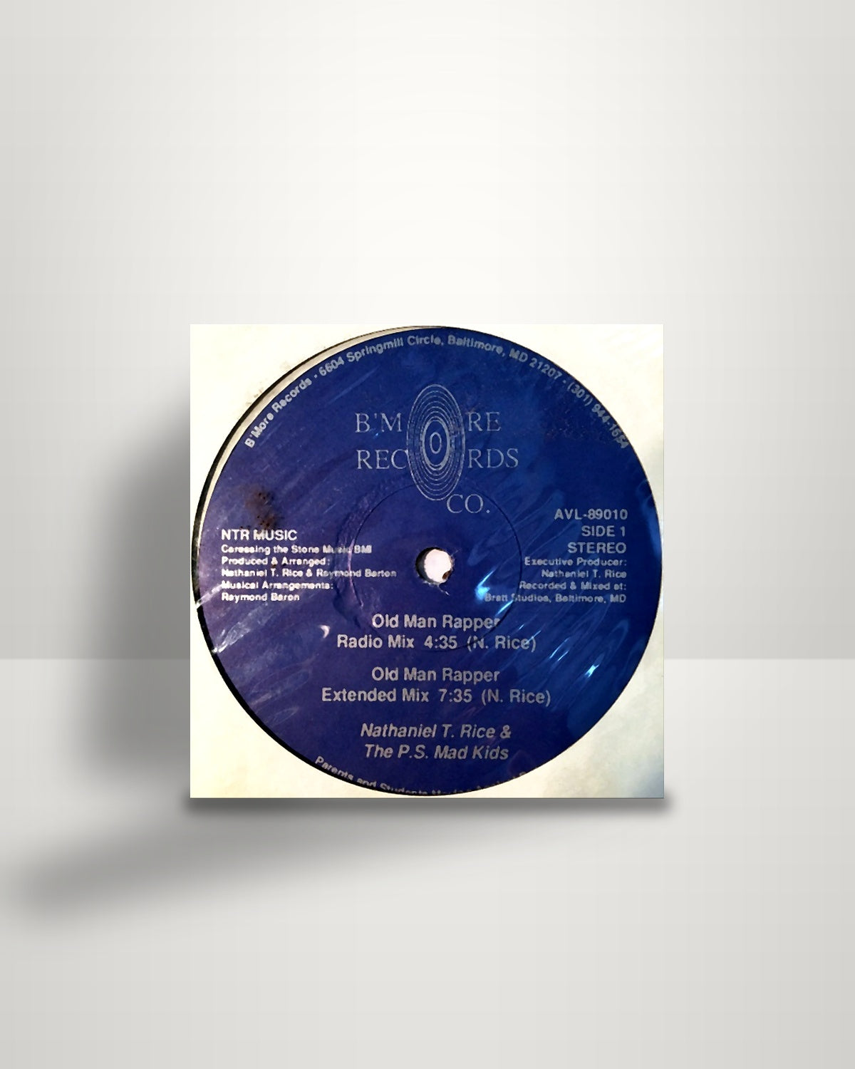 The Nathaniel T. Rice & P.S. Mad Kids – Old Man Rapper - 12" - B'More Records US