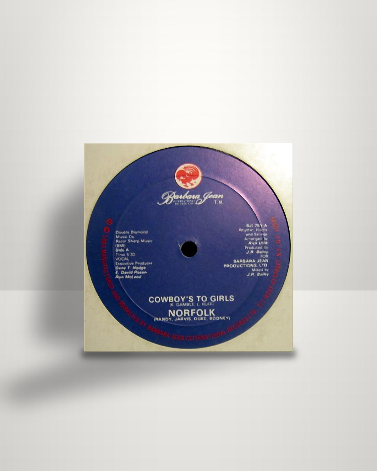 The Norfolk / Norfolk Orchestra – Cowboy's To Girls - 12" - Barbara Jean International Records Ltd. US 1980