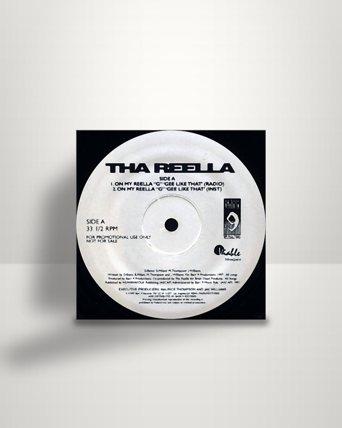 Tha Reella – On My Reella "G" Like That - 12" - Barr 9 Records US 1997