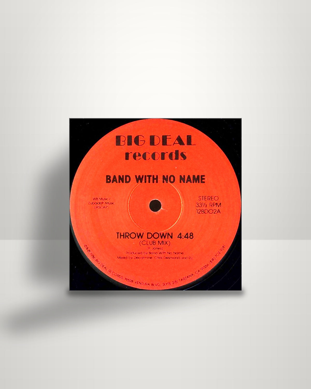 Band With No Name – Throw Down - 12" - Big Deal Records US 1986