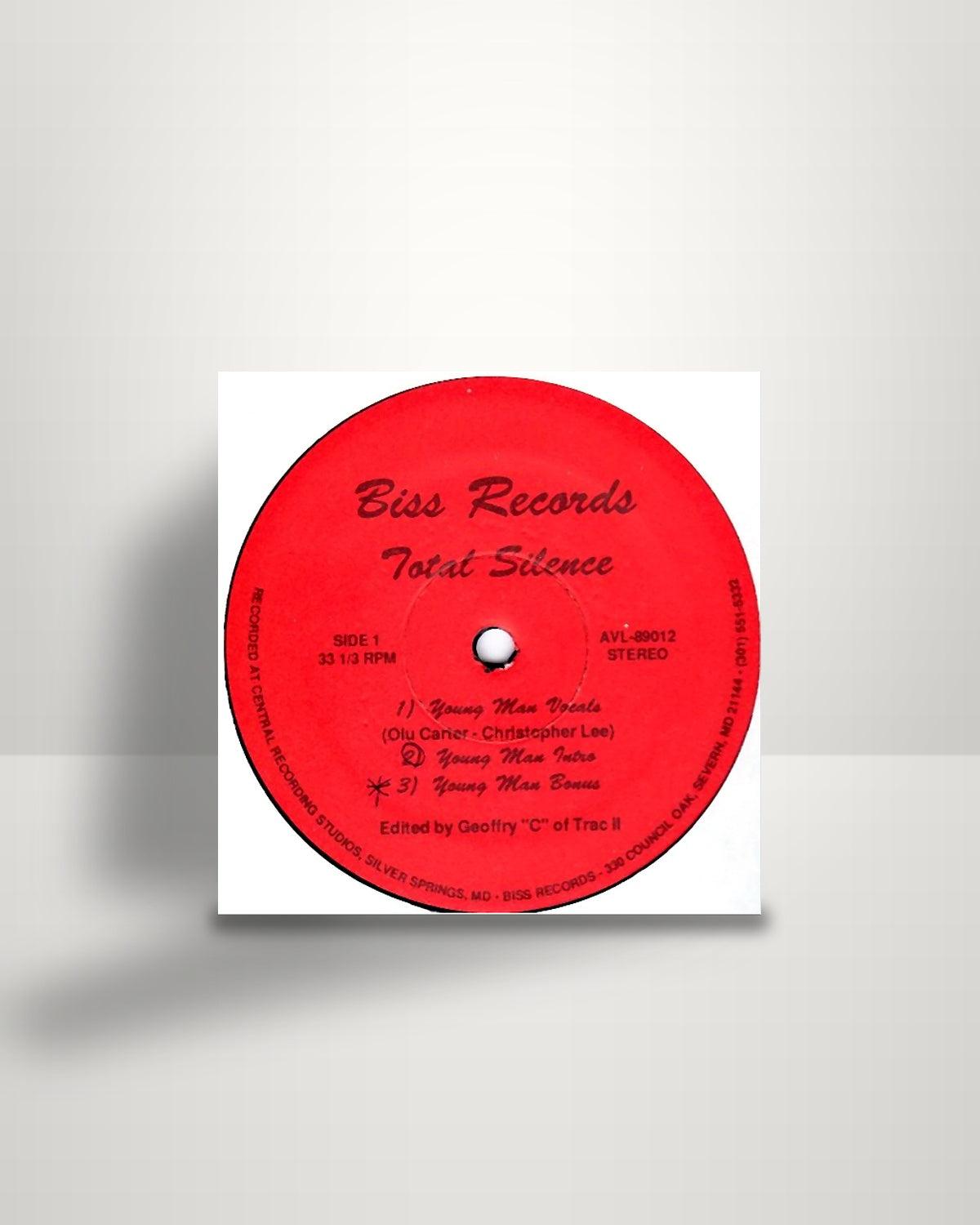 Total Silence – Young Man / Like This - 12" - Biss Records US 1989