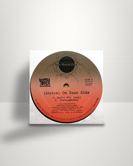 New World Poet – (Strive) On Your Side / Gimme Mine - 12" - Black Tower Records US 1996