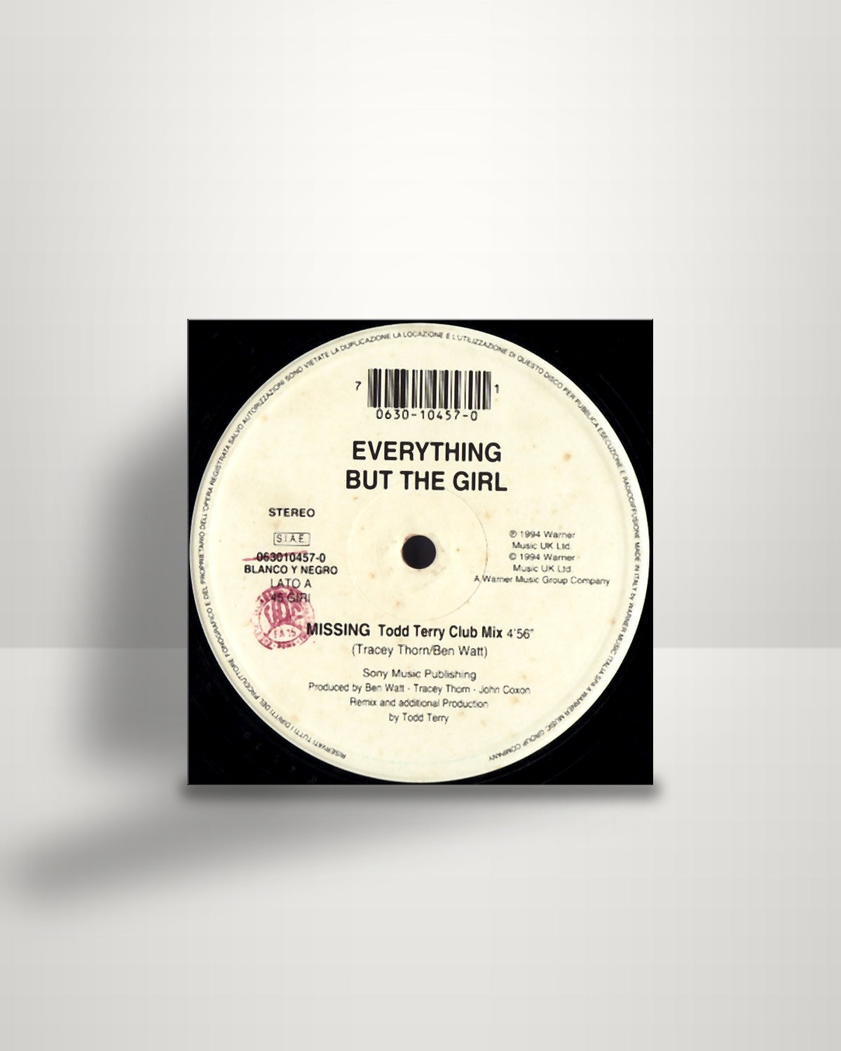 Everything But The Girl – Missing - 12" - Blanco Y Negro IT 1994