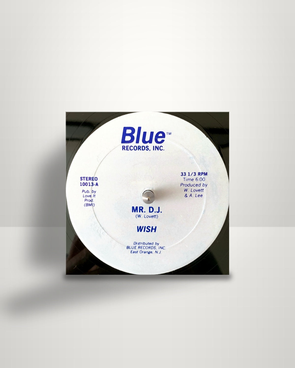 Wish – Mr. D.J. - 12" - Blue Records, Inc. US 1983
