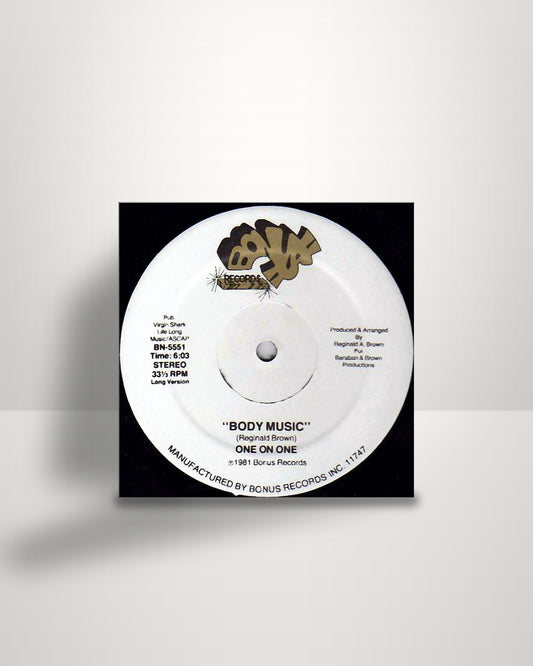 One On One – Body Music - 12" - Bonus Records US 1981