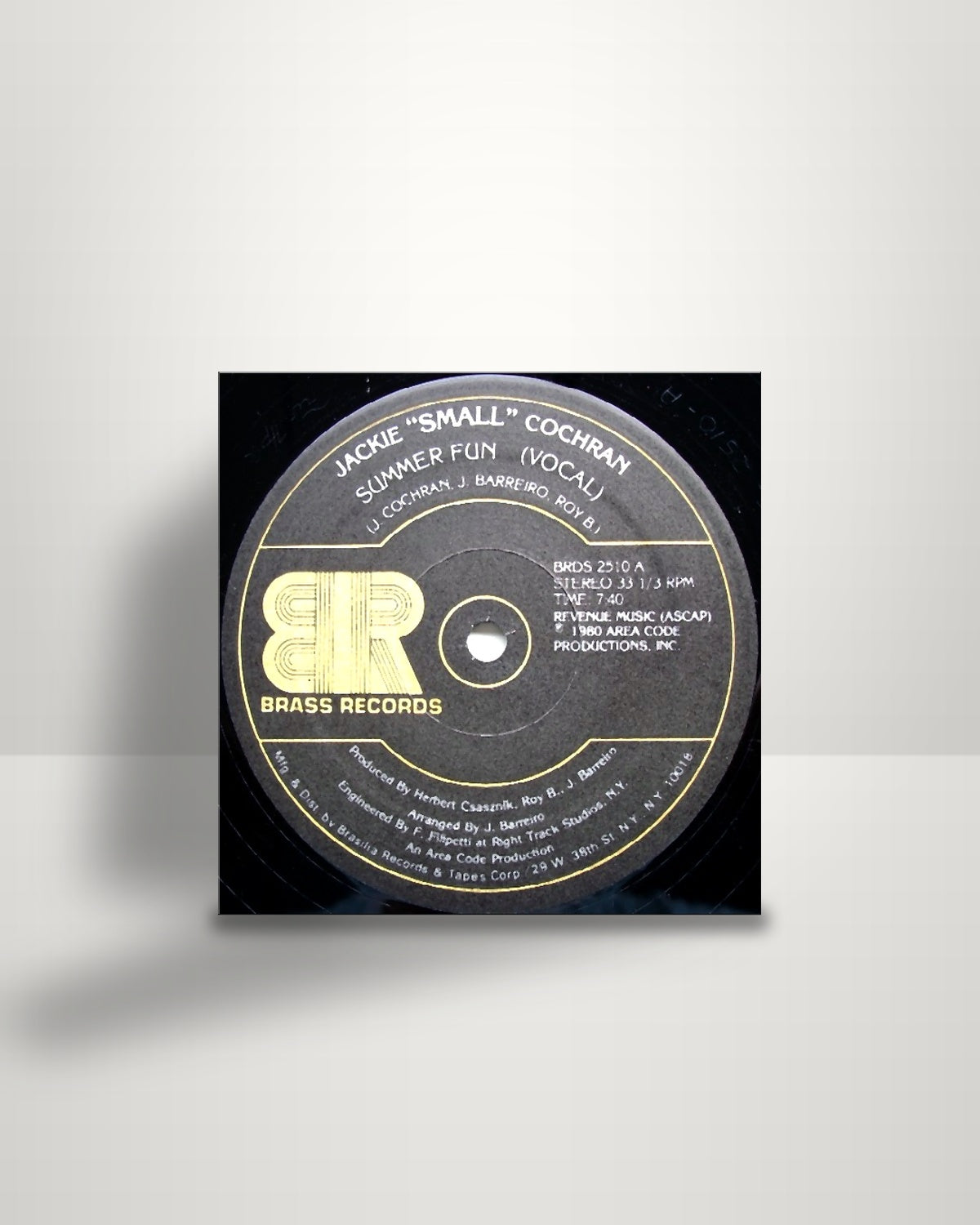Jackie "Small" Cochran – Summer Fun - 12" - Brass Records US 1980