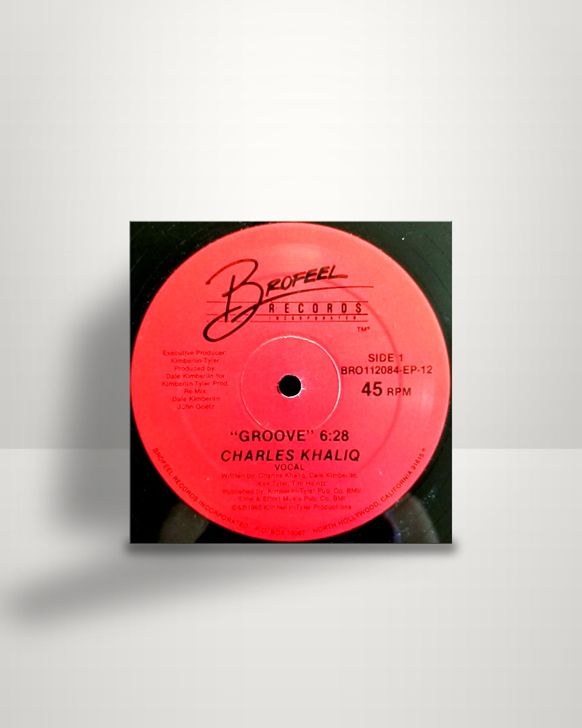 Charles Khaliq – Groove - 12" - Brofeel Records Incorporated US 1985
