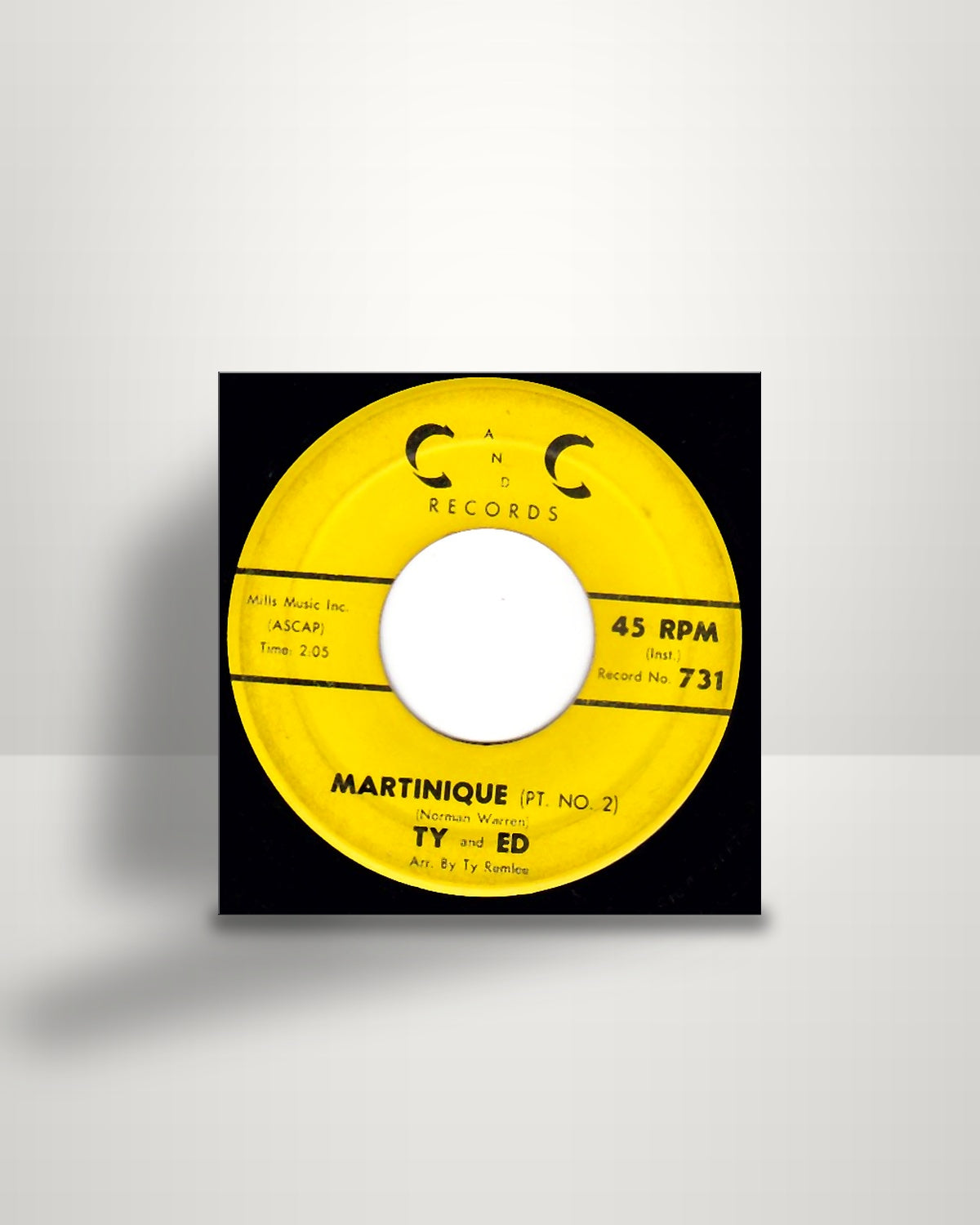 Ty And Ed – Martinique - 7" - C And C Records US 1962