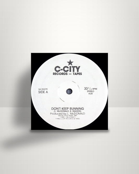 Lee McDonald – Don't Keep Running - 12" - C-City Records & Tapes US 1986