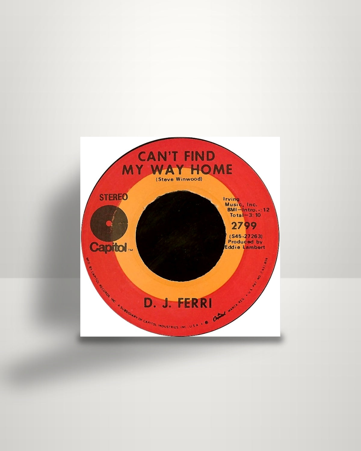 D. J. Ferri – Can't Find My Way Home / Emanon - 7" - Capitol Records US 1970