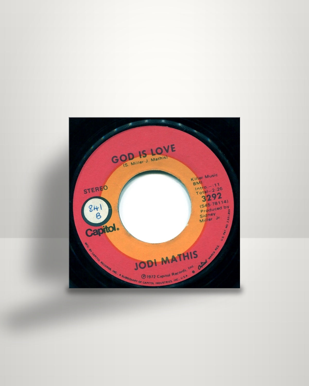 Jodi Mathis – God Is Love - 7" - Capitol Records US 1972