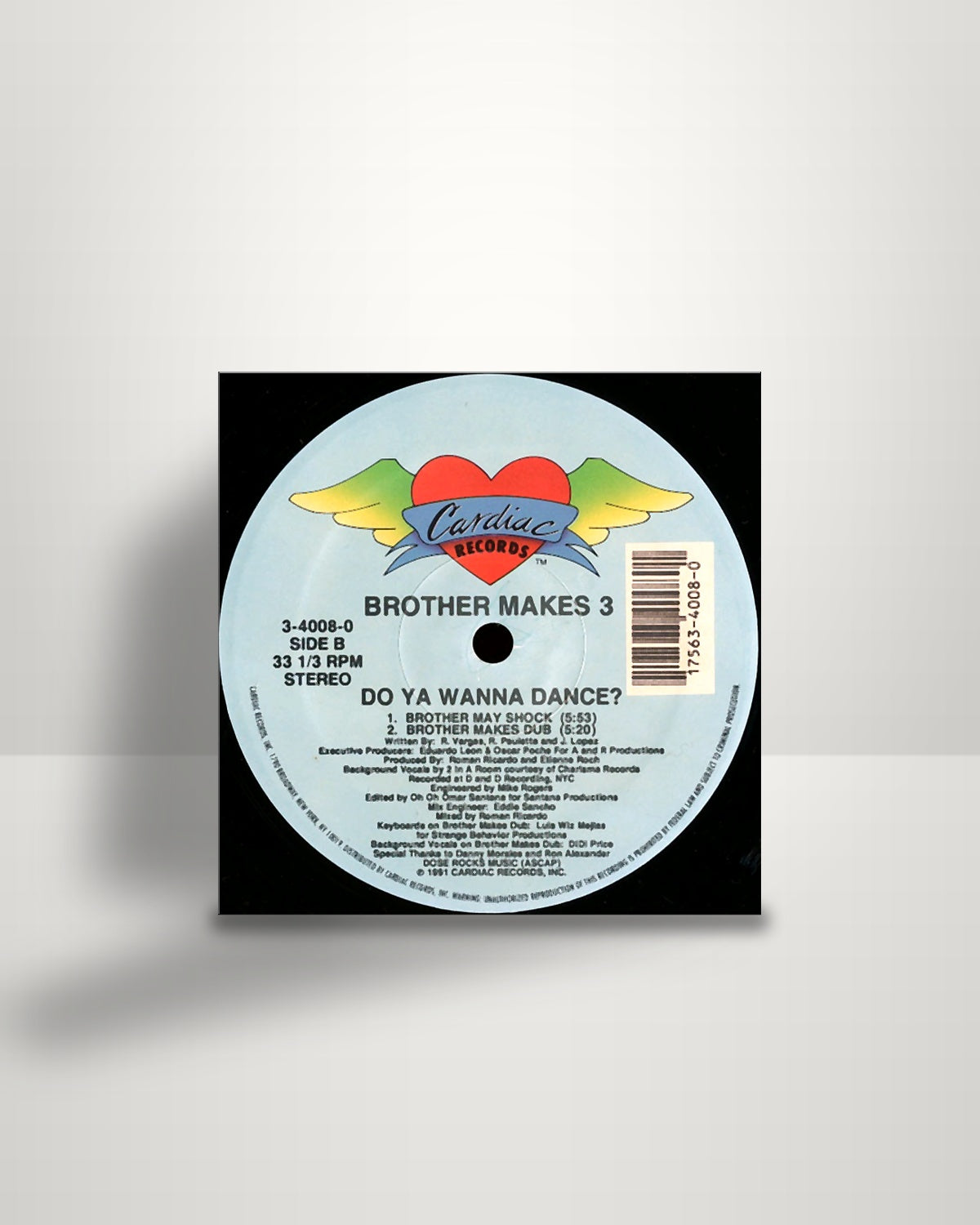 Brother Makes 3 – Do You Wanna Dance? - 12" - Cardiac Records US 1991