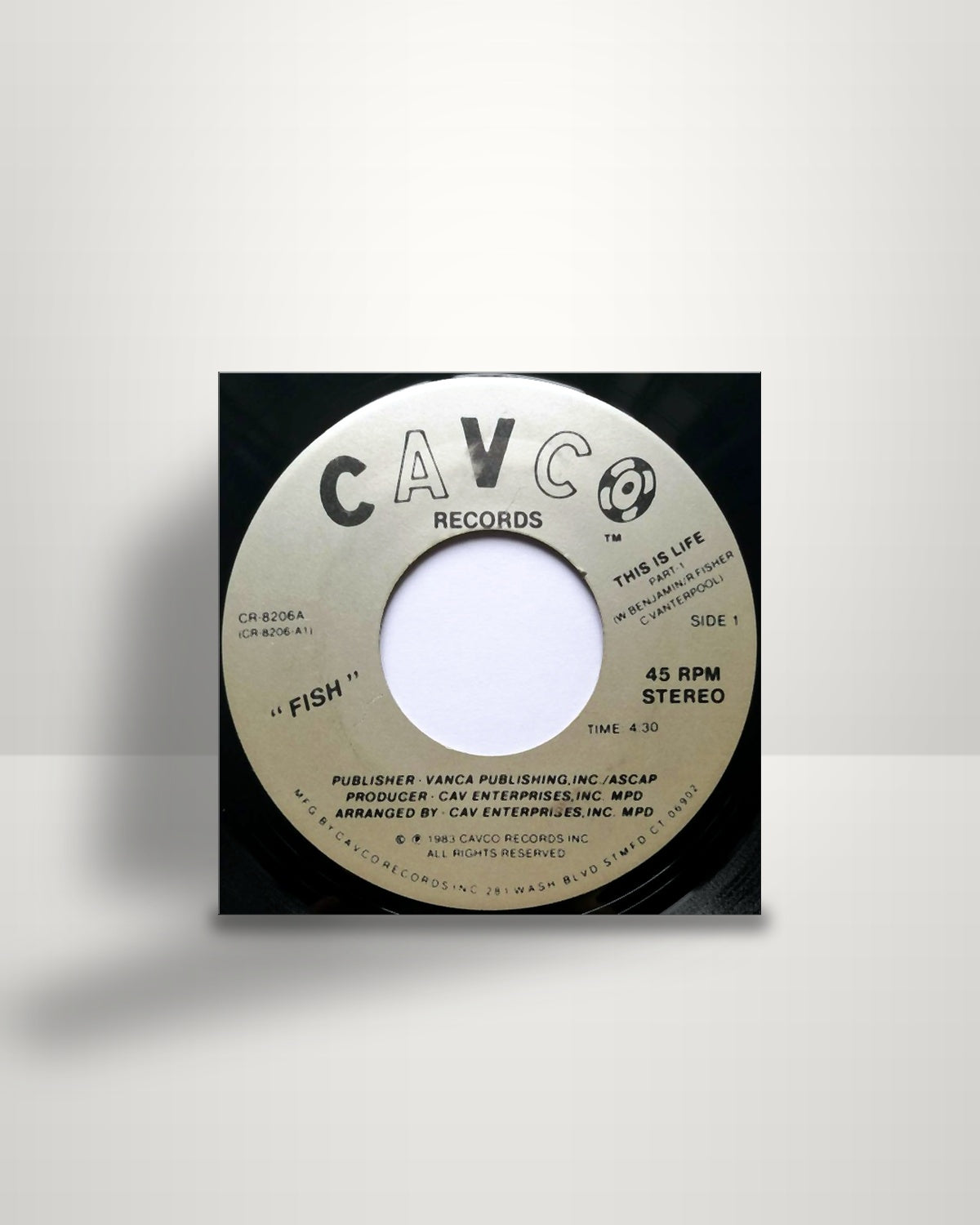 Fish – This Is Life - 7" - Cavco Records US 1983