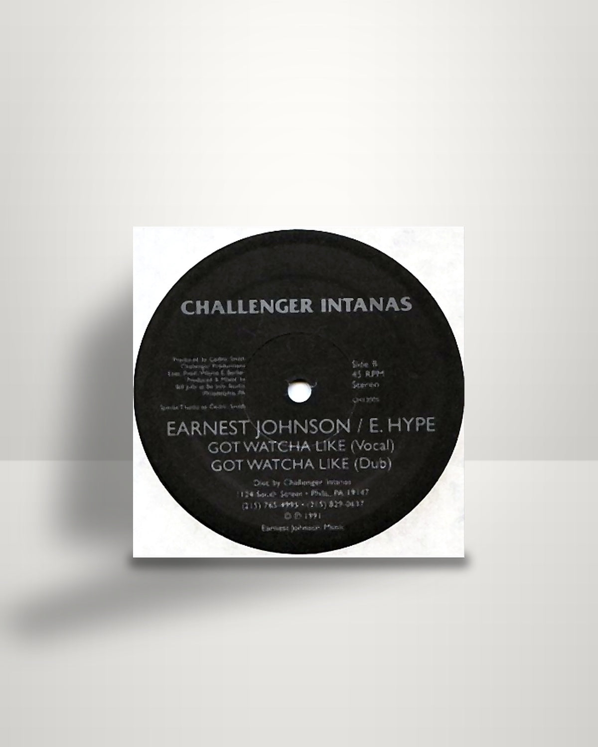 Earnest Johnson / E. Hype – 100% Hype - 12" - Challenger Intanas US 1991
