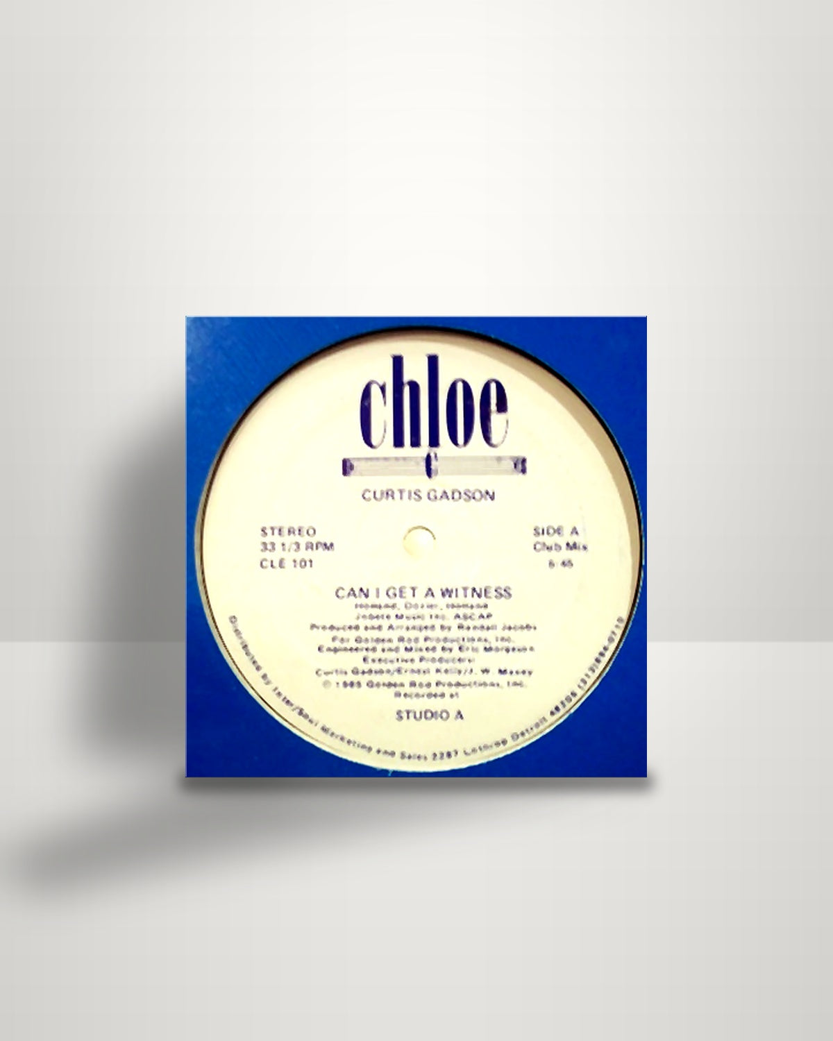 Curtis Gadson – Can I Get A Witness / Listen To My Heartbeat - 12" - Chloe US 1989