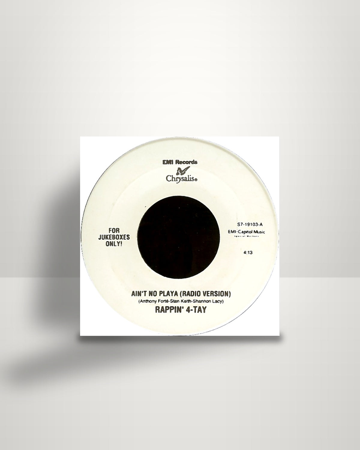 Rappin' 4-Tay – Ain't No Playa - 7" - Chrysalis US 1995