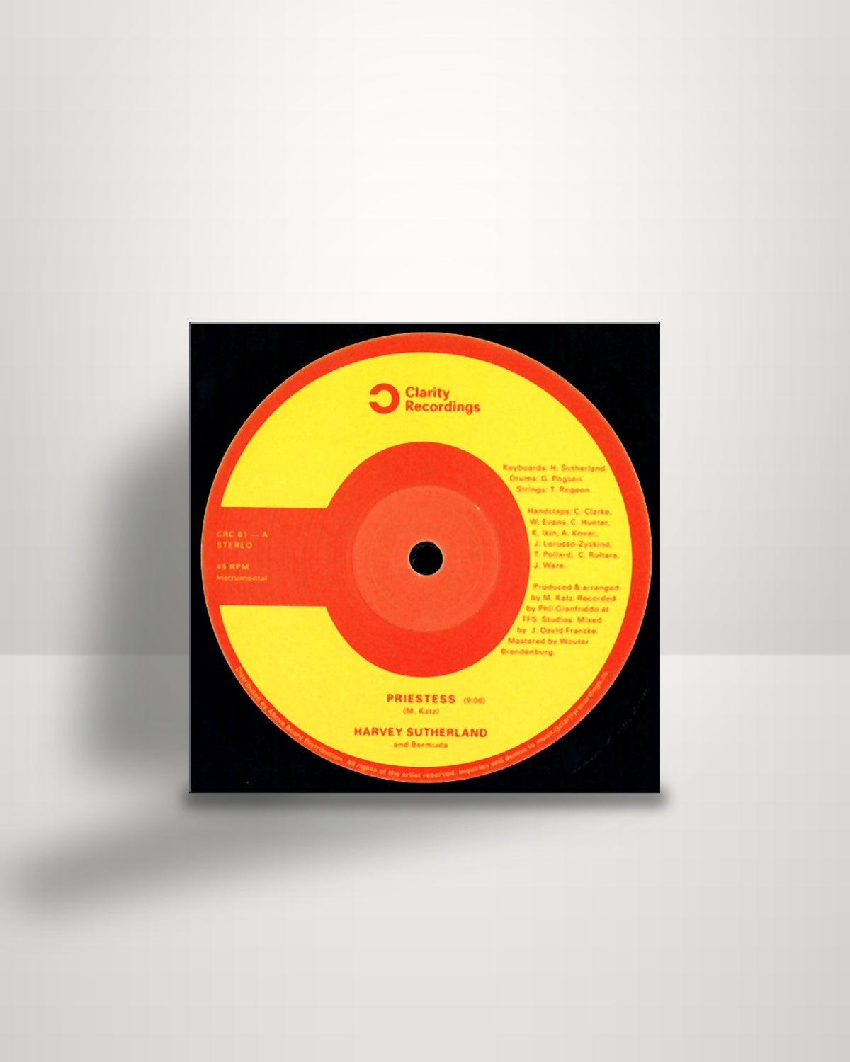 Harvey Sutherland And Bermuda – Priestess / Bravado - 12" - Clarity Recordings AU 2016