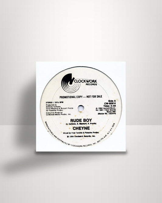 Cheyne – Rude Boy - 12" - Clockwork Records US 1984