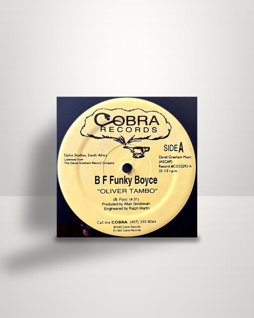 B F Funky Boyce – Oliver Tambo - 12" - Cobra Records US 1993