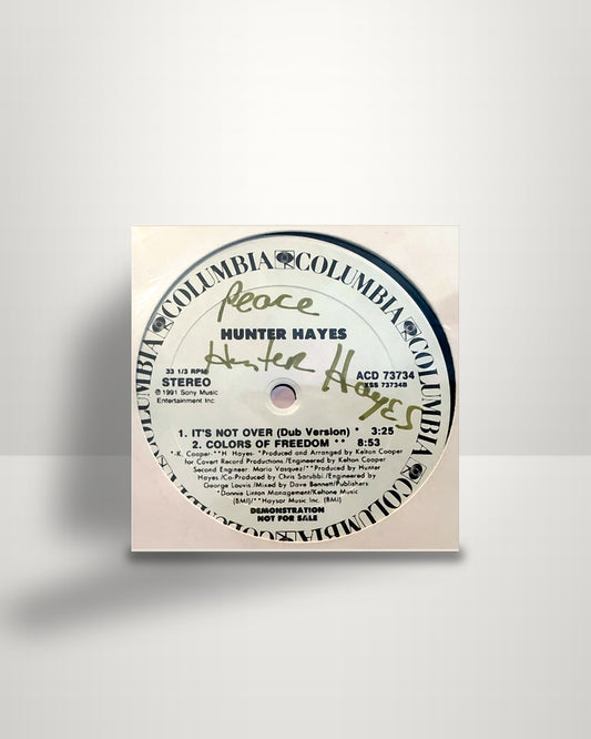 Hunter Hayes – It's Not Over - 12" - Columbia US 1991