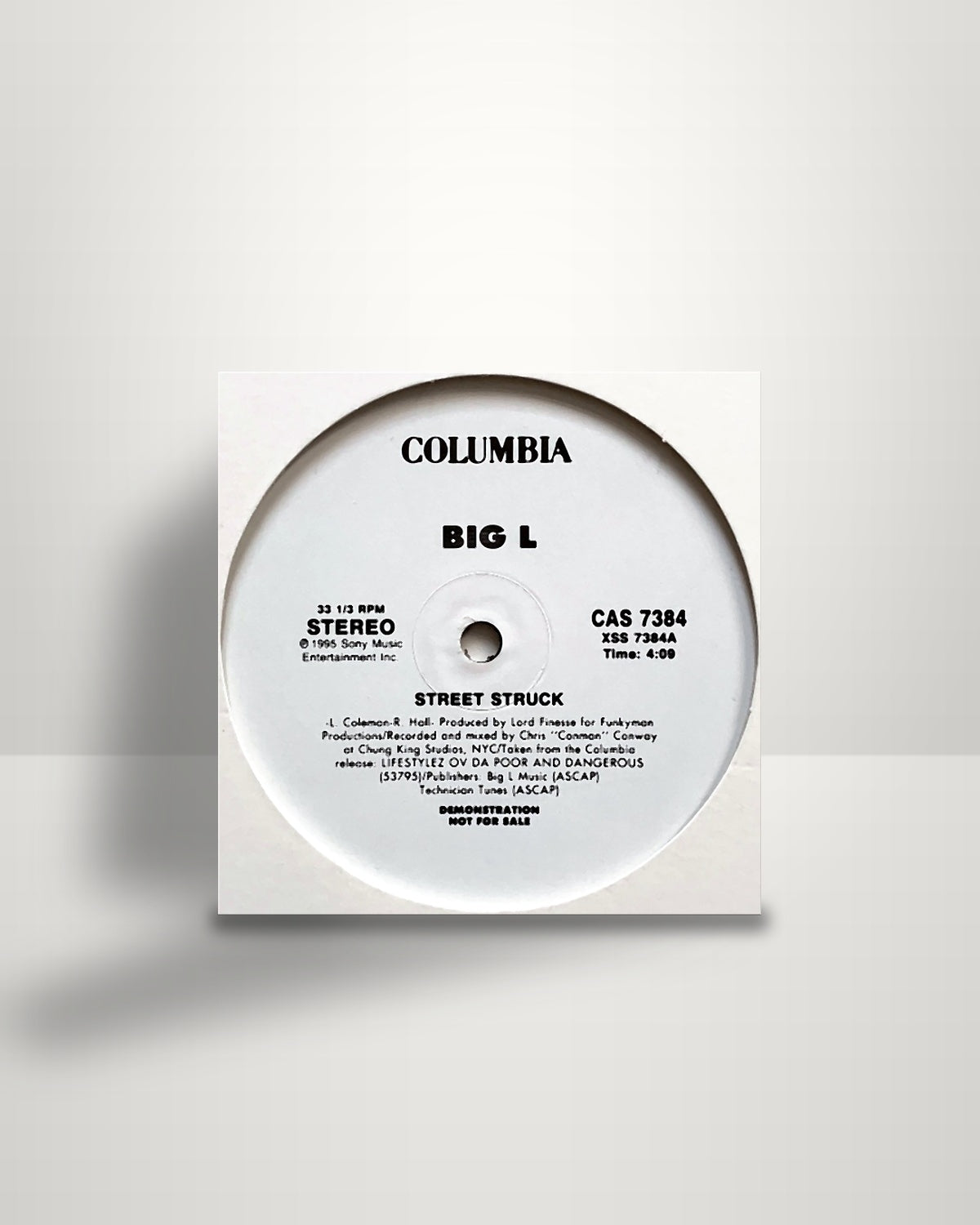 Big L – Street Struck - 12" - Columbia US 1995