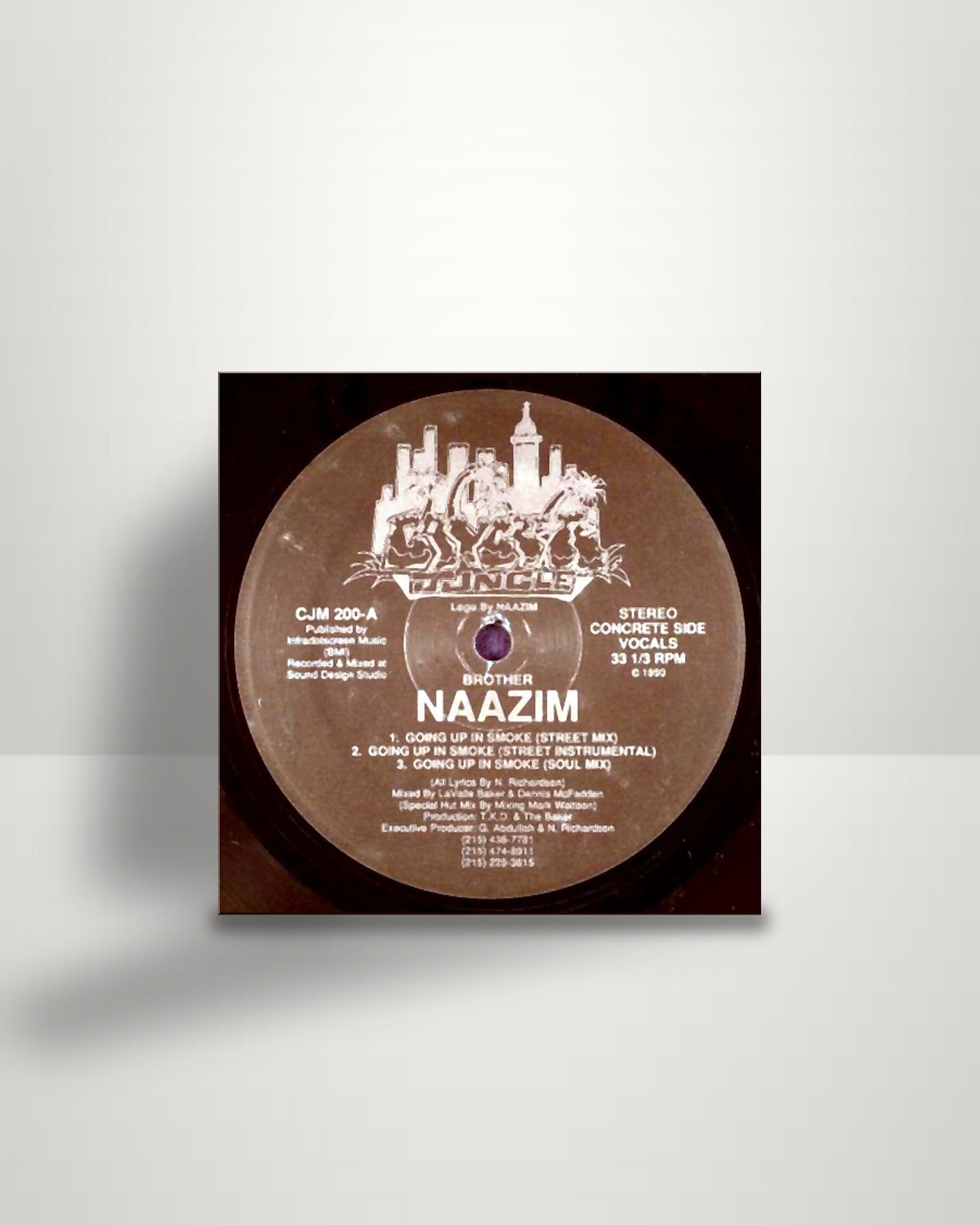 Brother NAAZIM – Going Up In Smoke - 12" - Concrete Jungle Record Co. US 1990