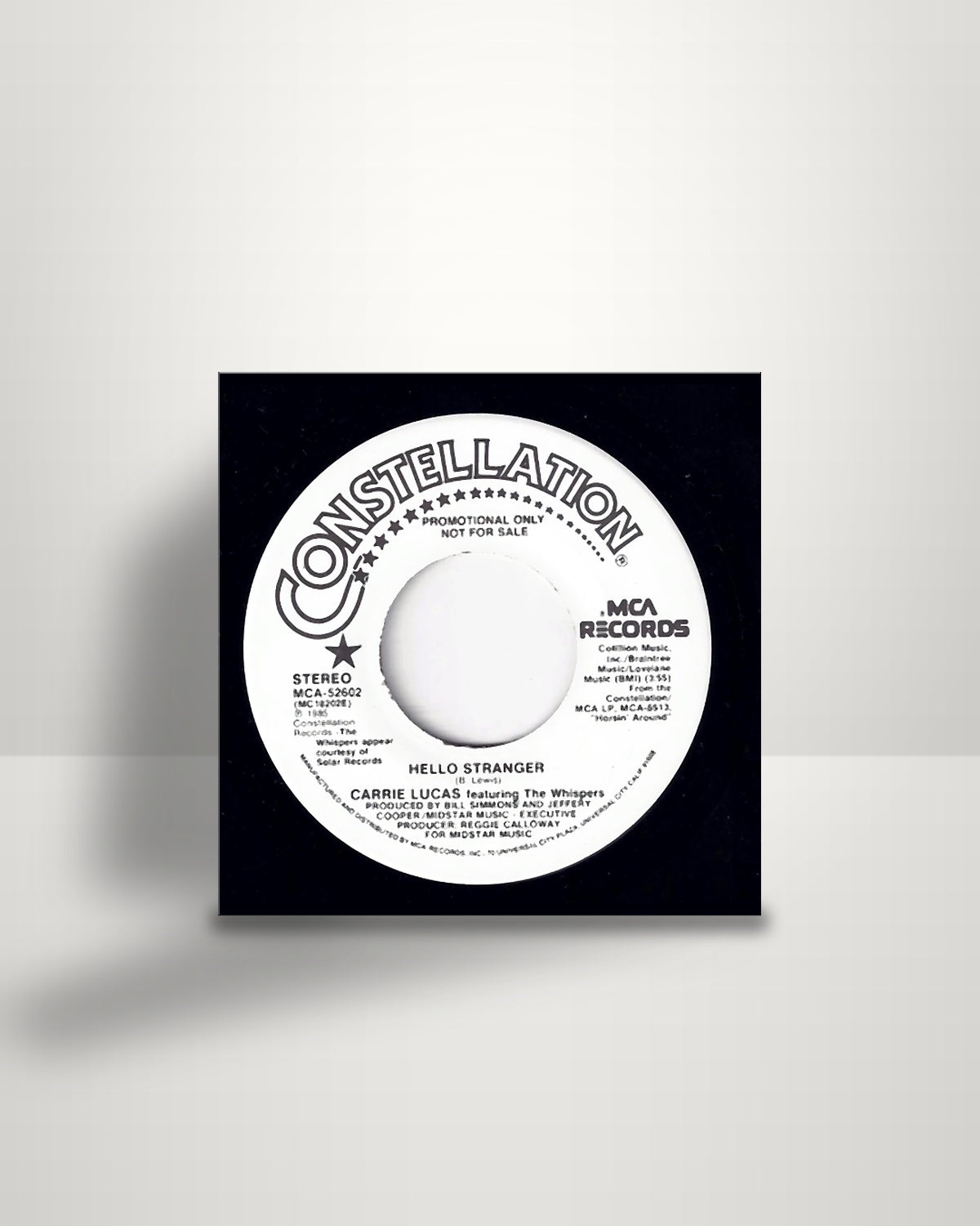 The Carrie Lucas Featuring Whispers – Hello Stranger - 7" - Constellation US 1985