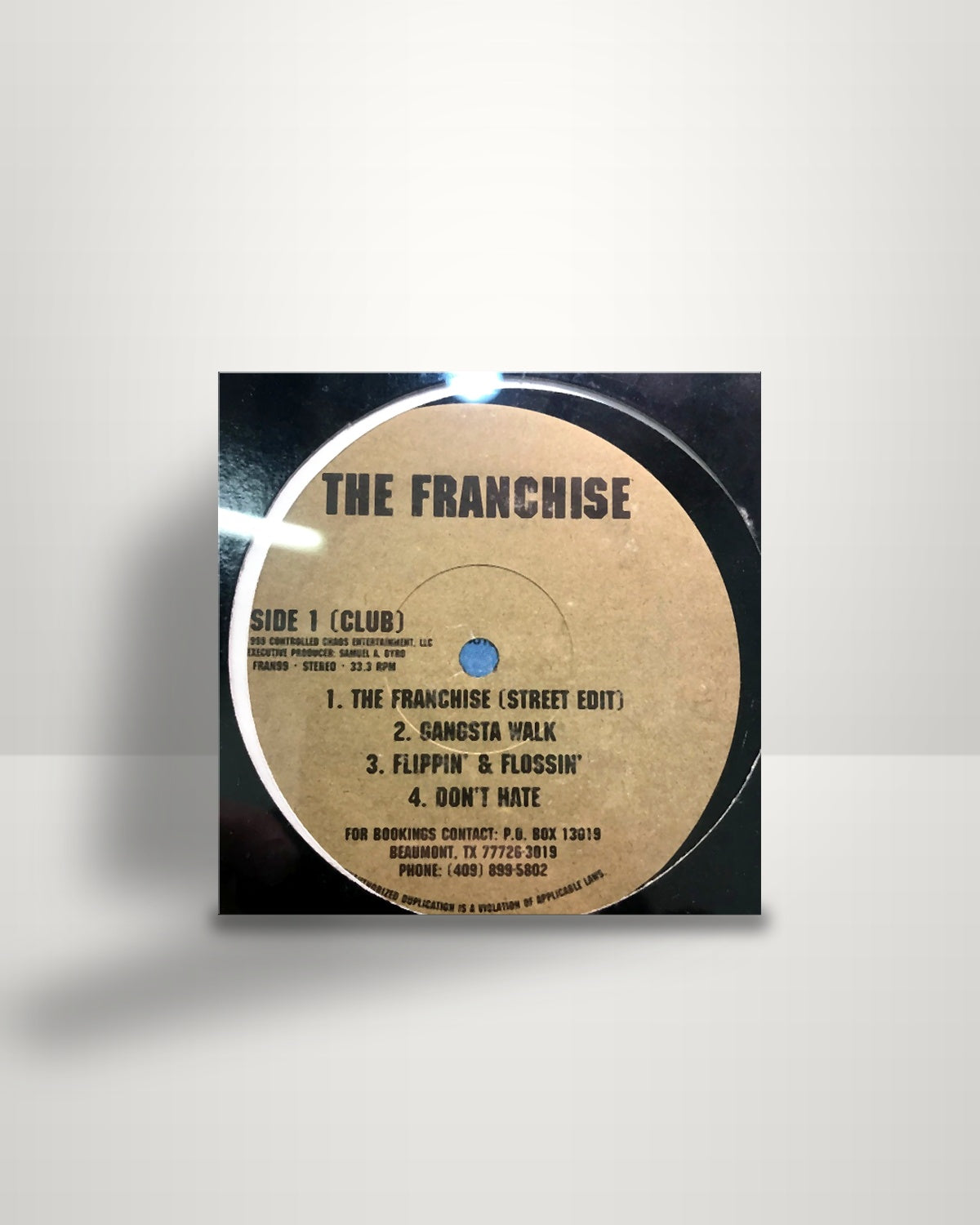 The Franchise – The Franchise - 12" - Controlled Chaos Entertainment US 1999