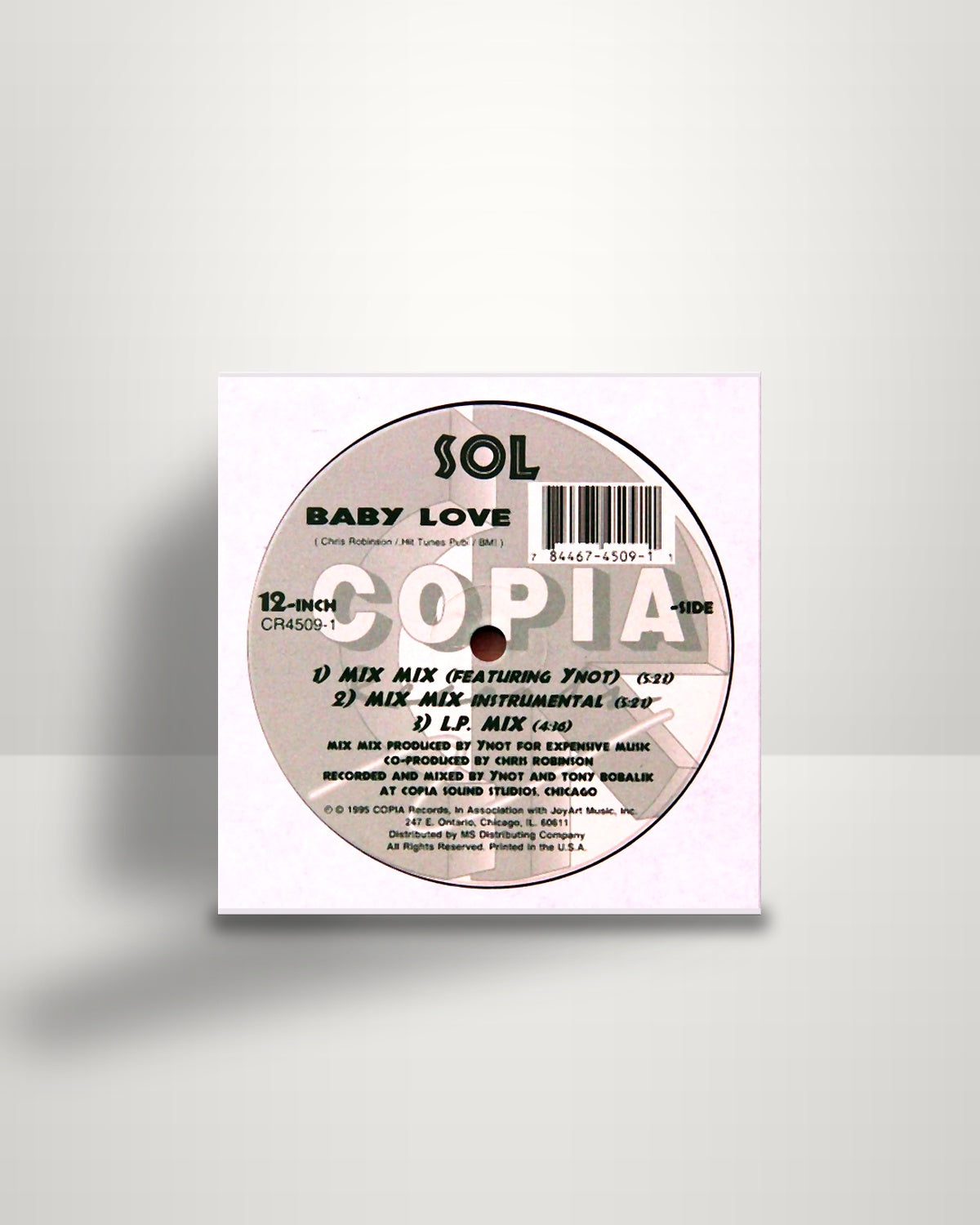 S.O.L. – Baby Love - 12" - Copia Records US 1995