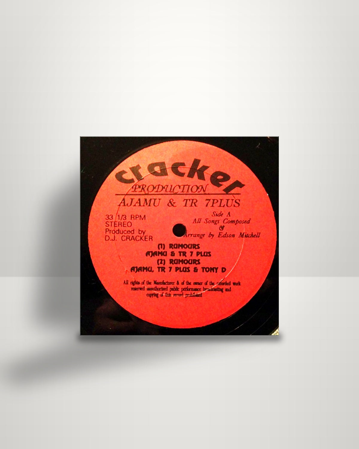 King Ajamu & TR 7Plus – Rumours - 12" - Cracker Productions US