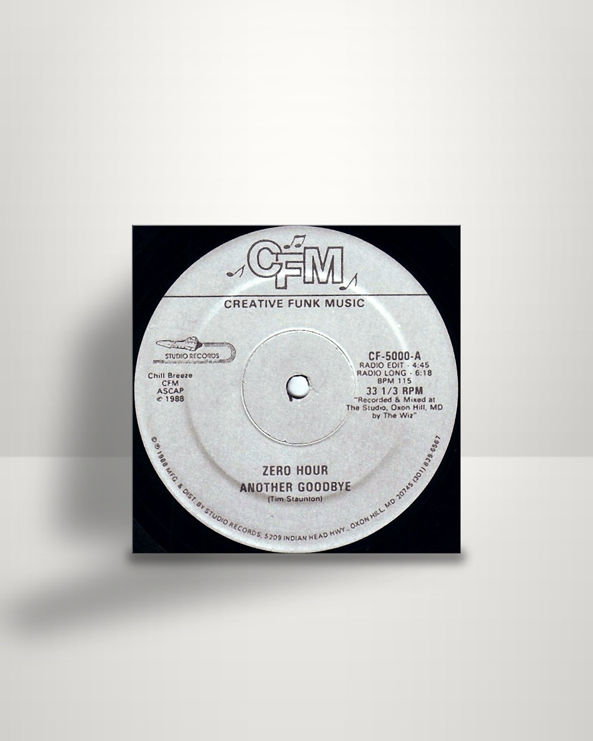 Zero Hour – Another Goodbye - 12" - Creative Funk US 1988