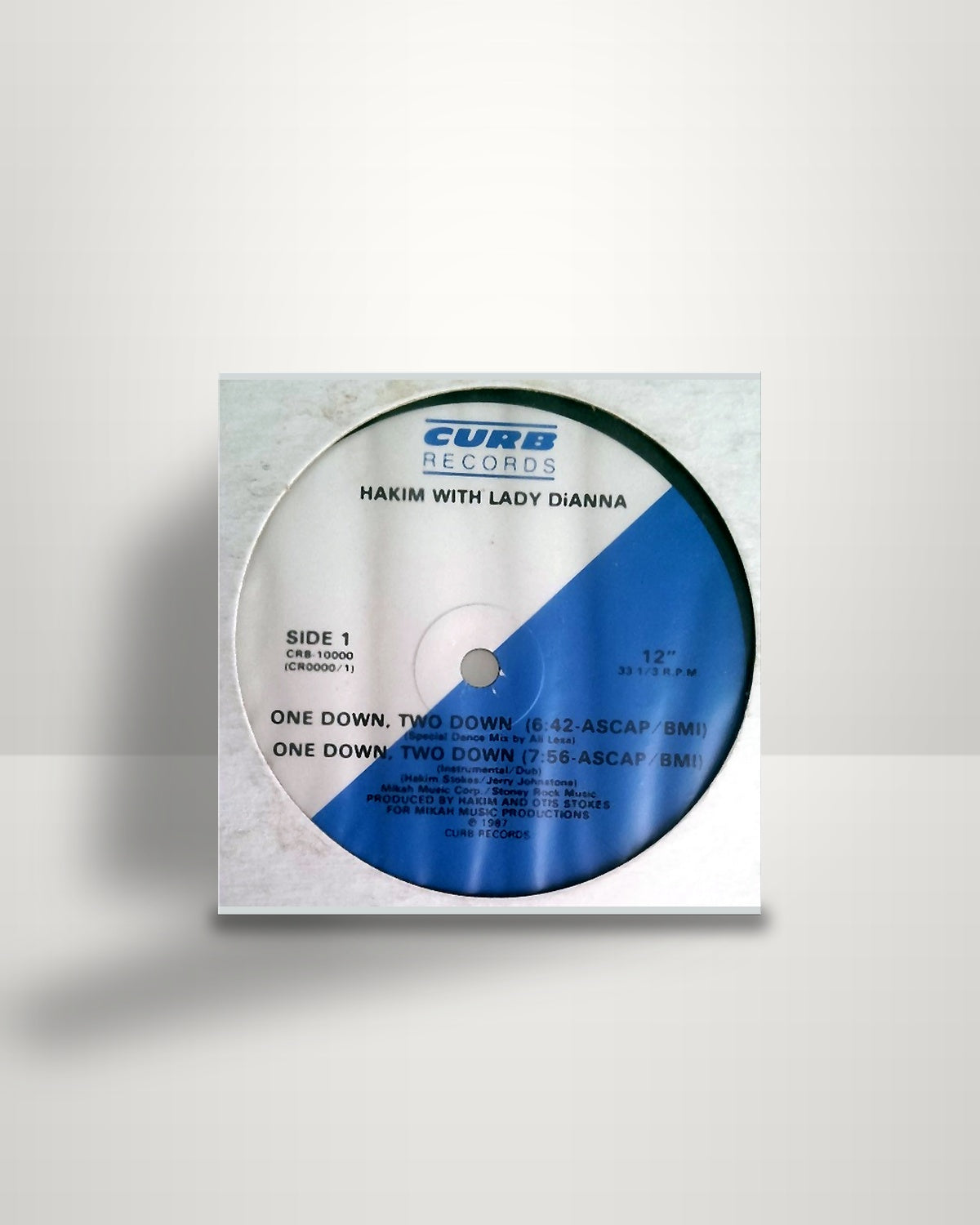 Hakim Stokes With Lady DiAnna – One Down, Two Down - 12" - Curb Records US 1987