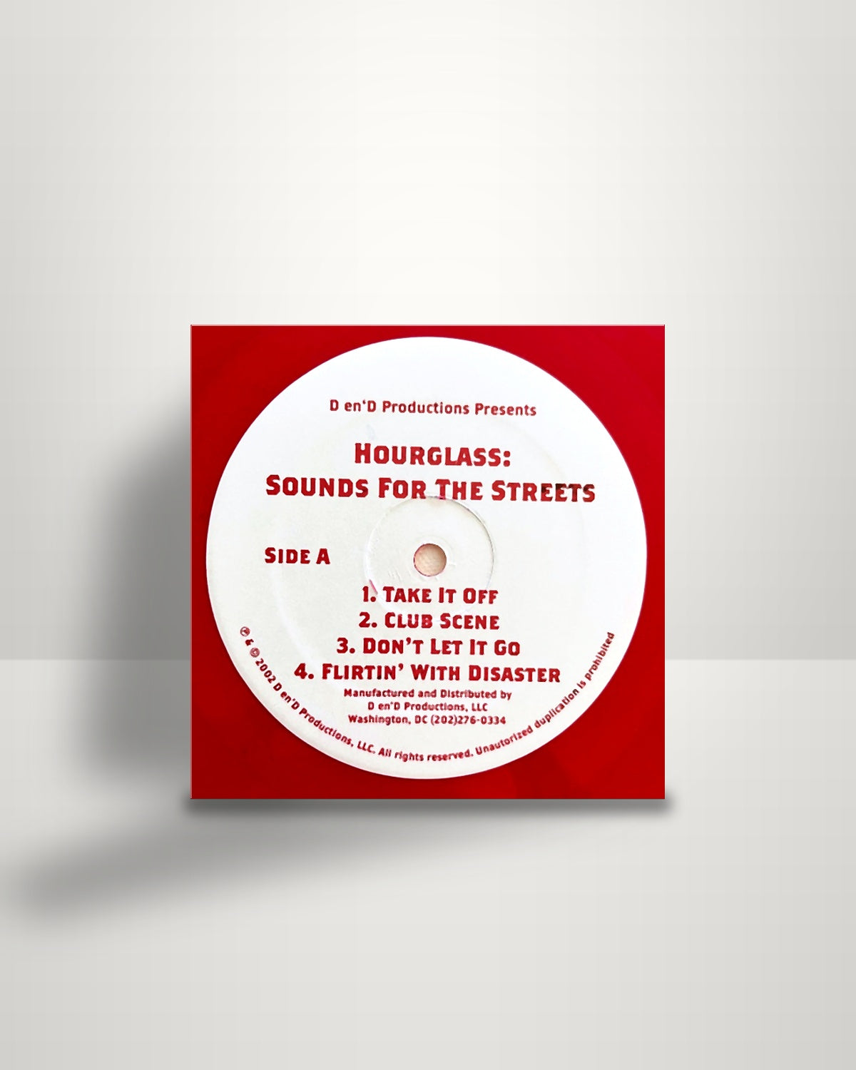 D en'D Productions – Hourglass: Sounds For The Streets - 12" - D en'D Productions, LLC US 2002