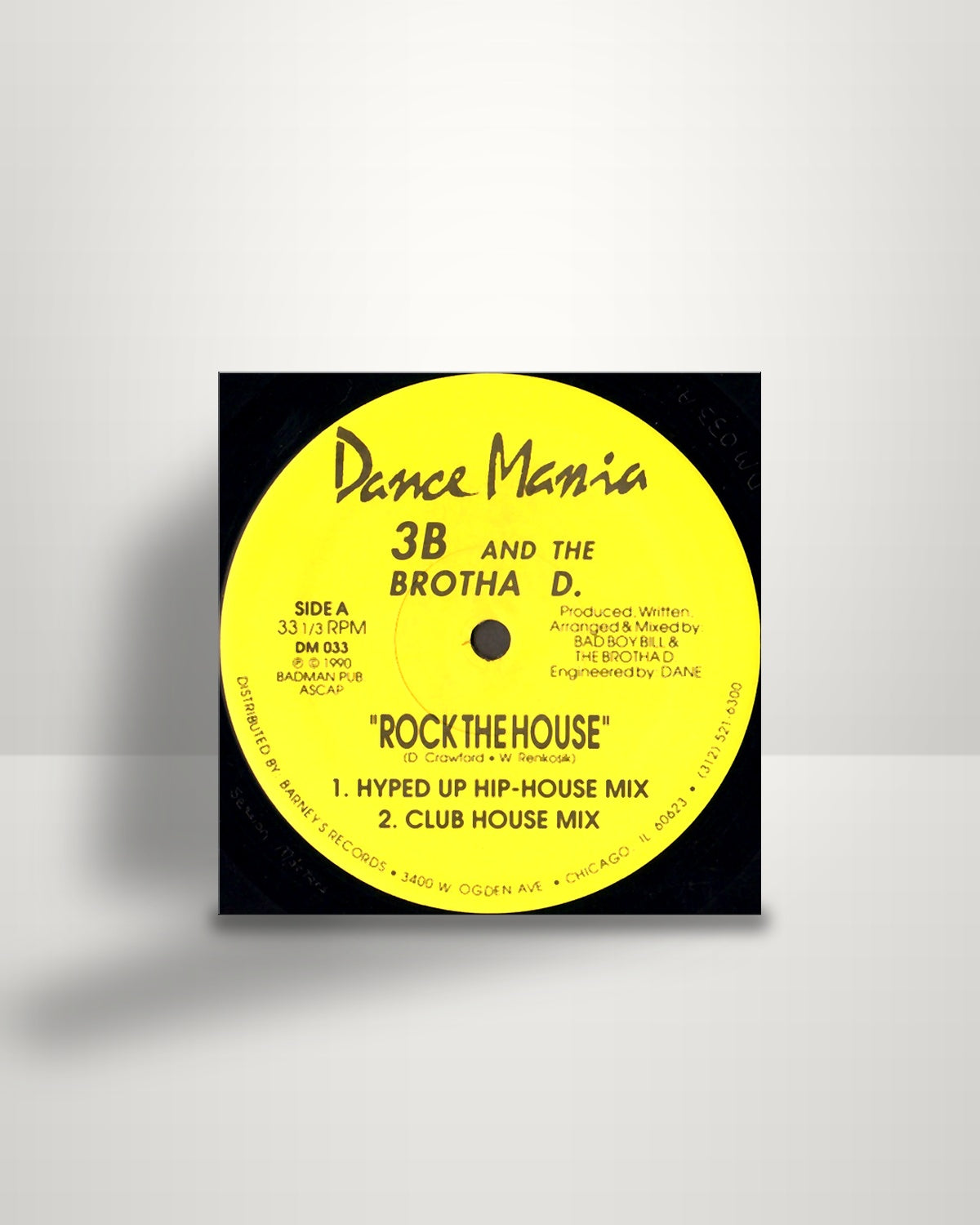 The 3B And Brother D. – Rock The House - 12" - Dance Mania US 1990
