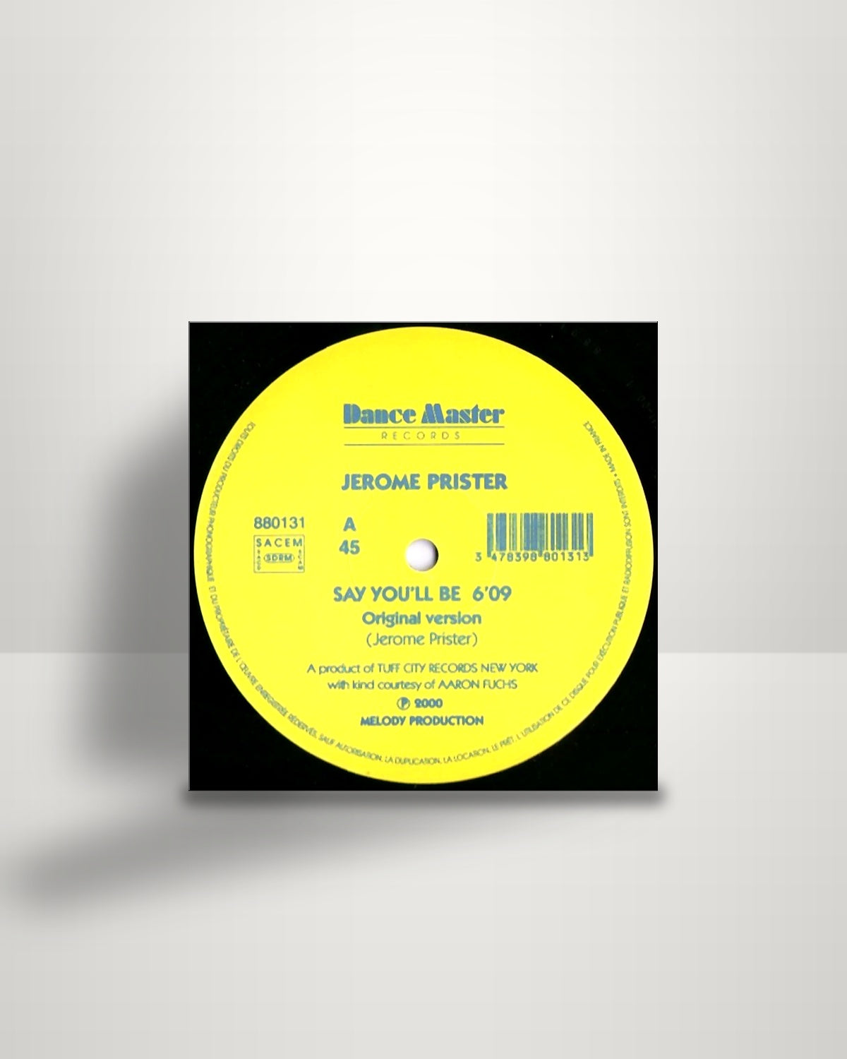 Jerome Prister – Say You'll Be - 12" - Dance Masters Records FR 2000