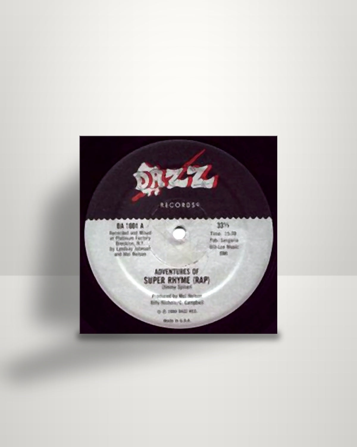 Jimmy Spicer – Adventures Of Super Rhyme (Rap) - 12" - Dazz Records US 1980