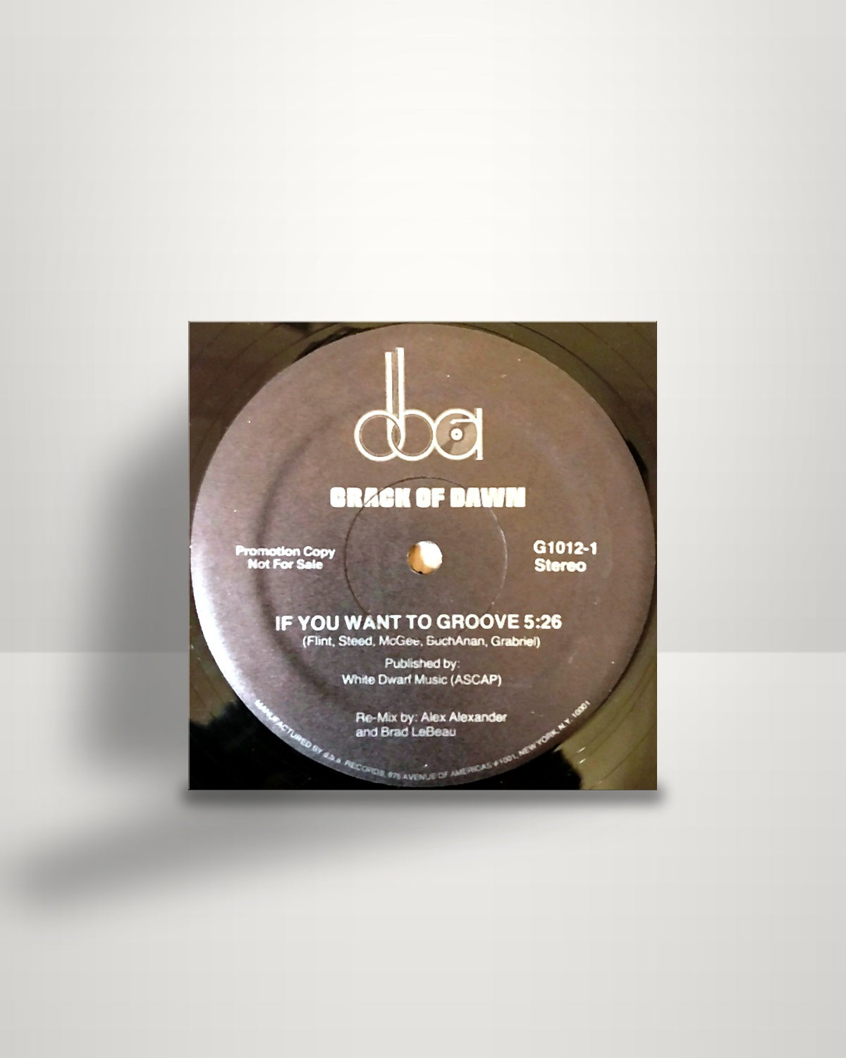 Crack Of Dawn – If You Want To Groove - 12" - dba US
