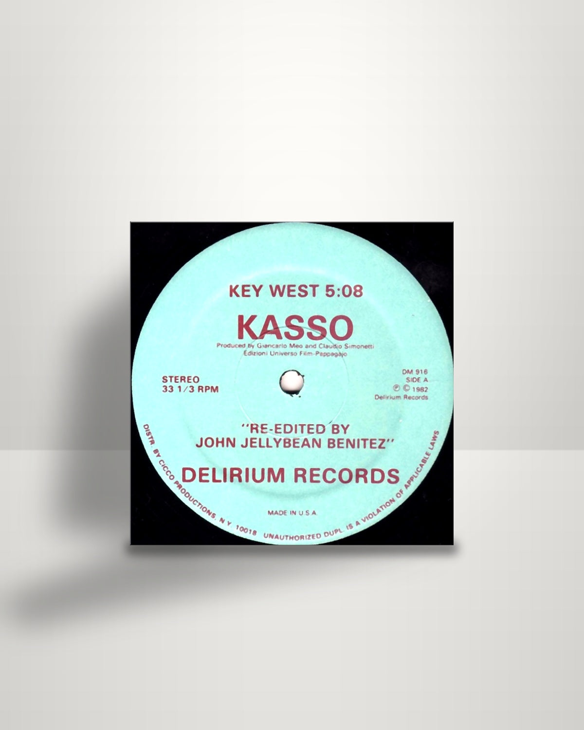 Kasso – Key West - 12" - Delirium Records US 1982