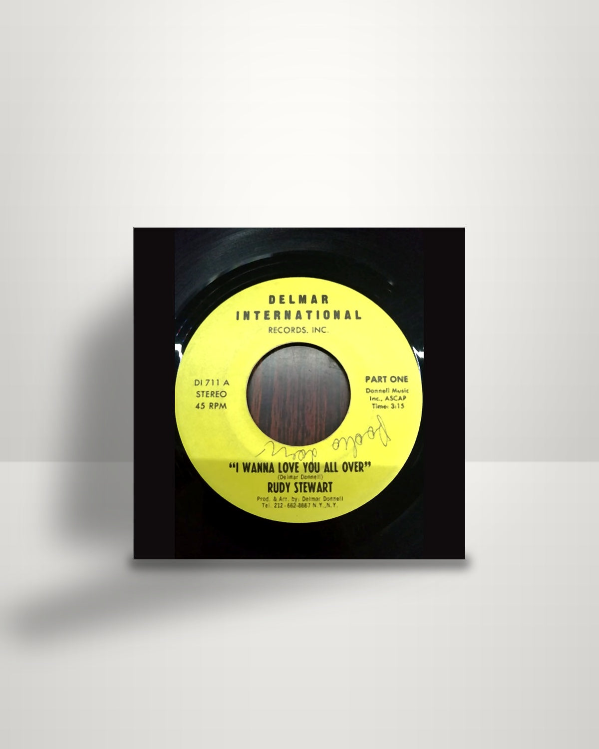 Rudi Stewart – I Wanna Love You All Over - 7" - Delmar International Records Inc. US