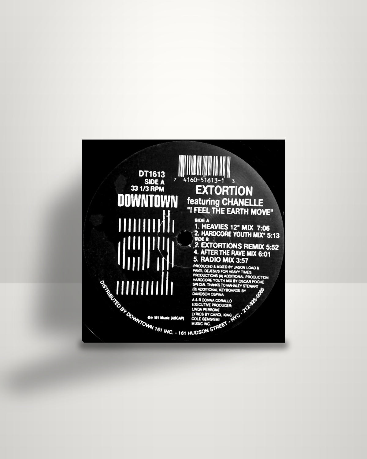 Extortion Featuring Chanelle – I Feel The Earth Move - 12" - Downtown 161 US 1993
