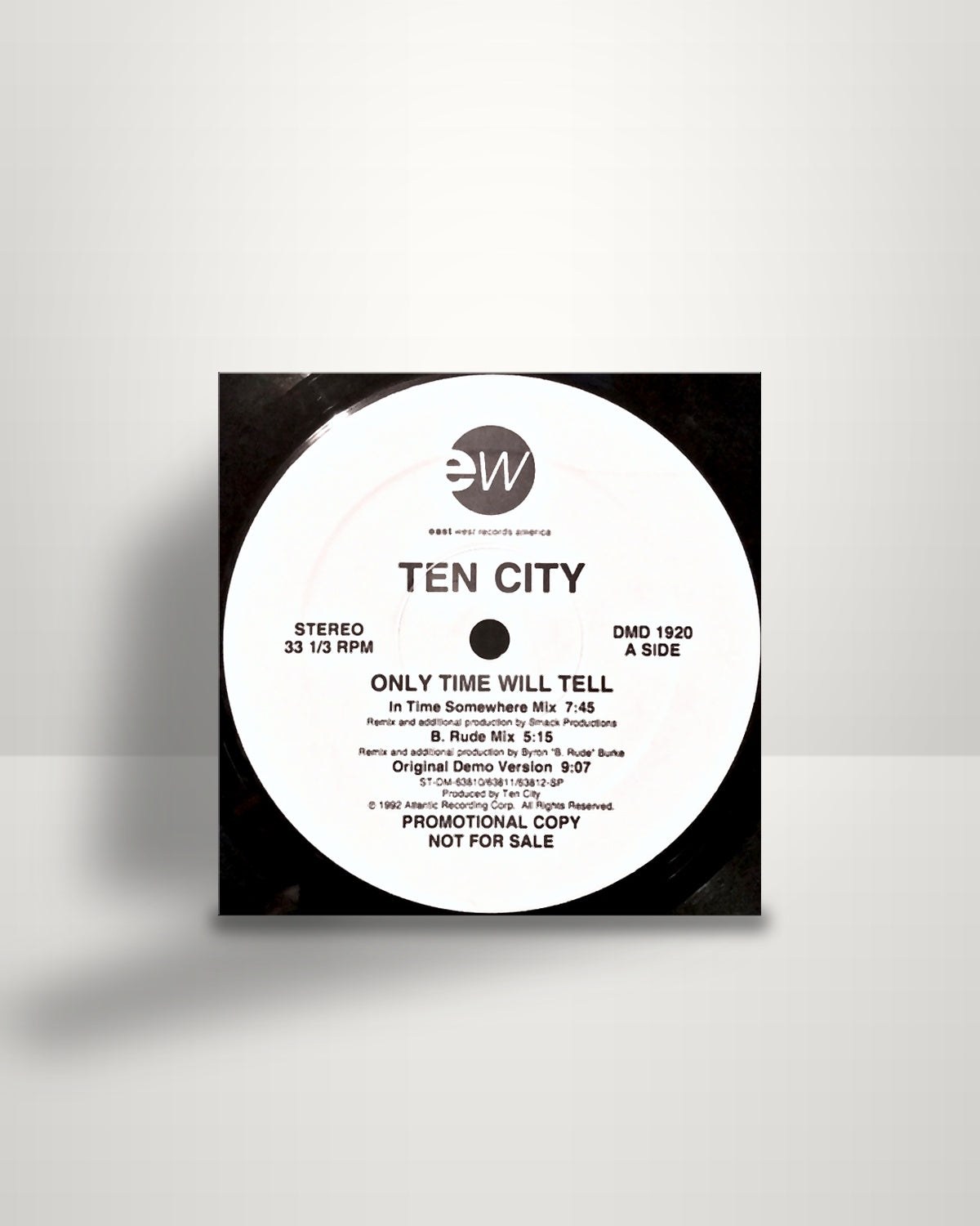 Ten City – Only Time Will Tell - 12" - EastWest Records America US 1992