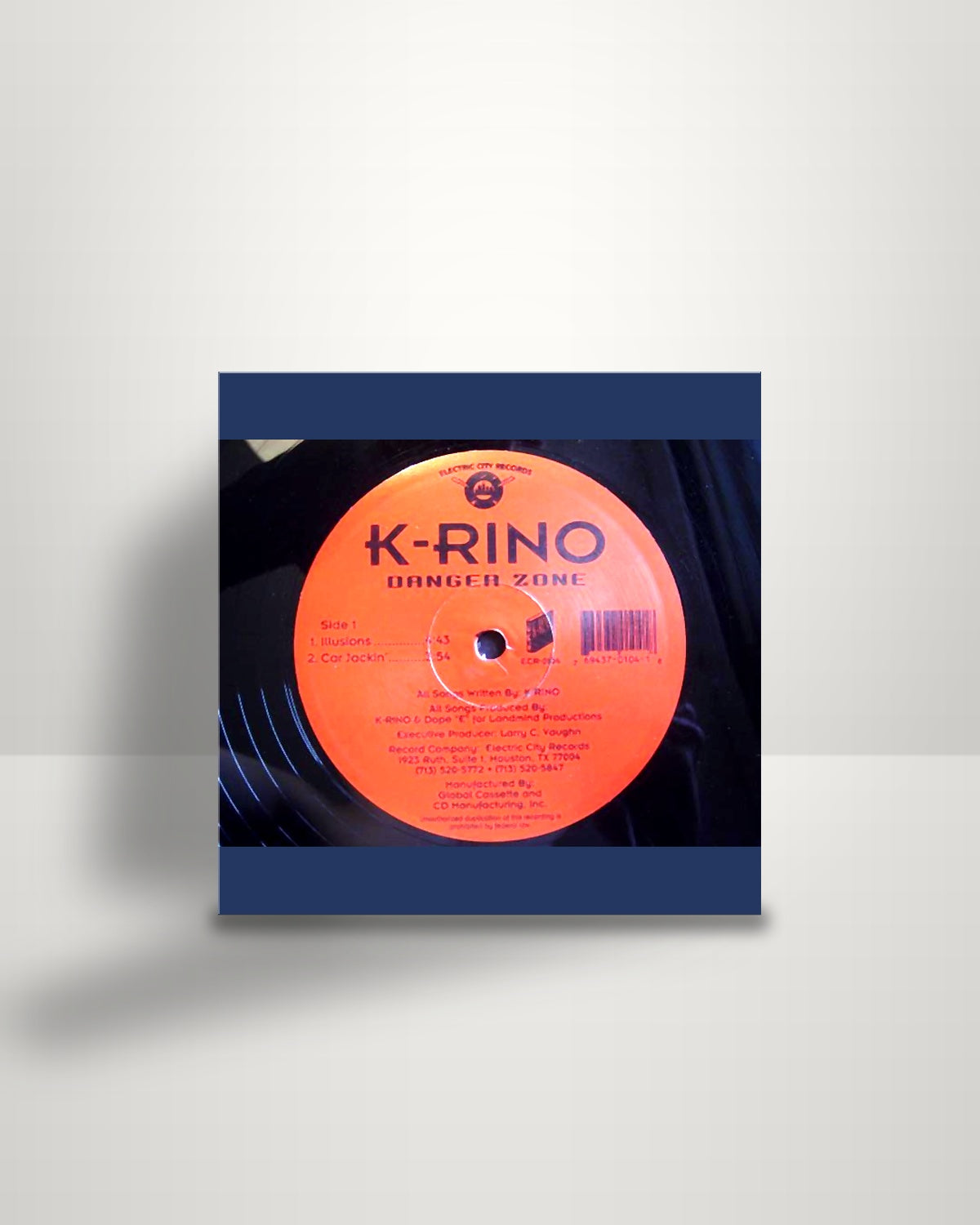K-Rino – Danger Zone - 12" - Electric City Records US 1995