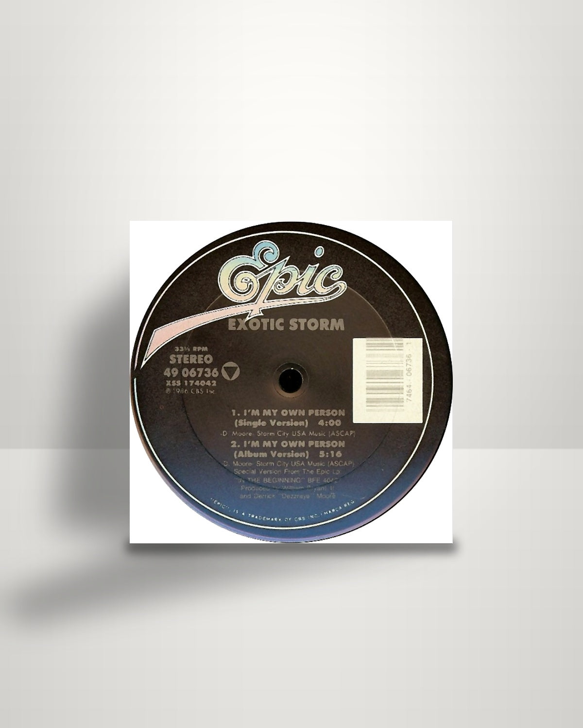 Exotic Storm – I'm My Own Person - 12" - Epic US 1986