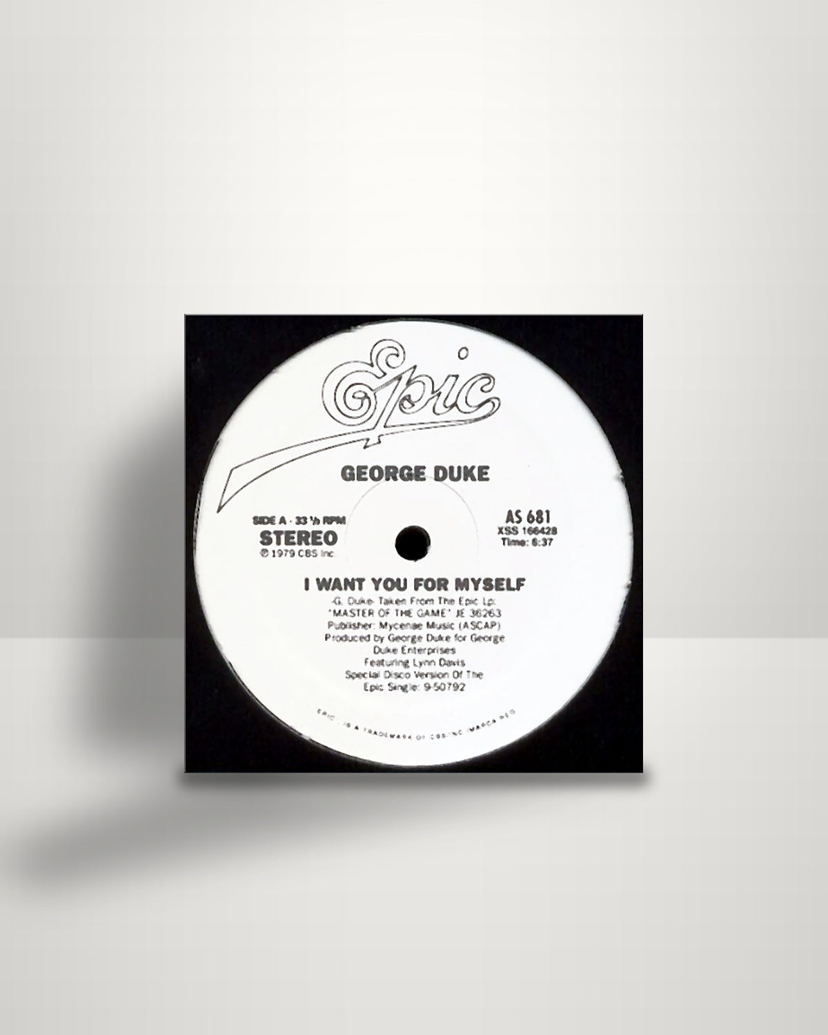 George Duke – I Want You For Myself / Reach For It - 12" - Epic US 2006