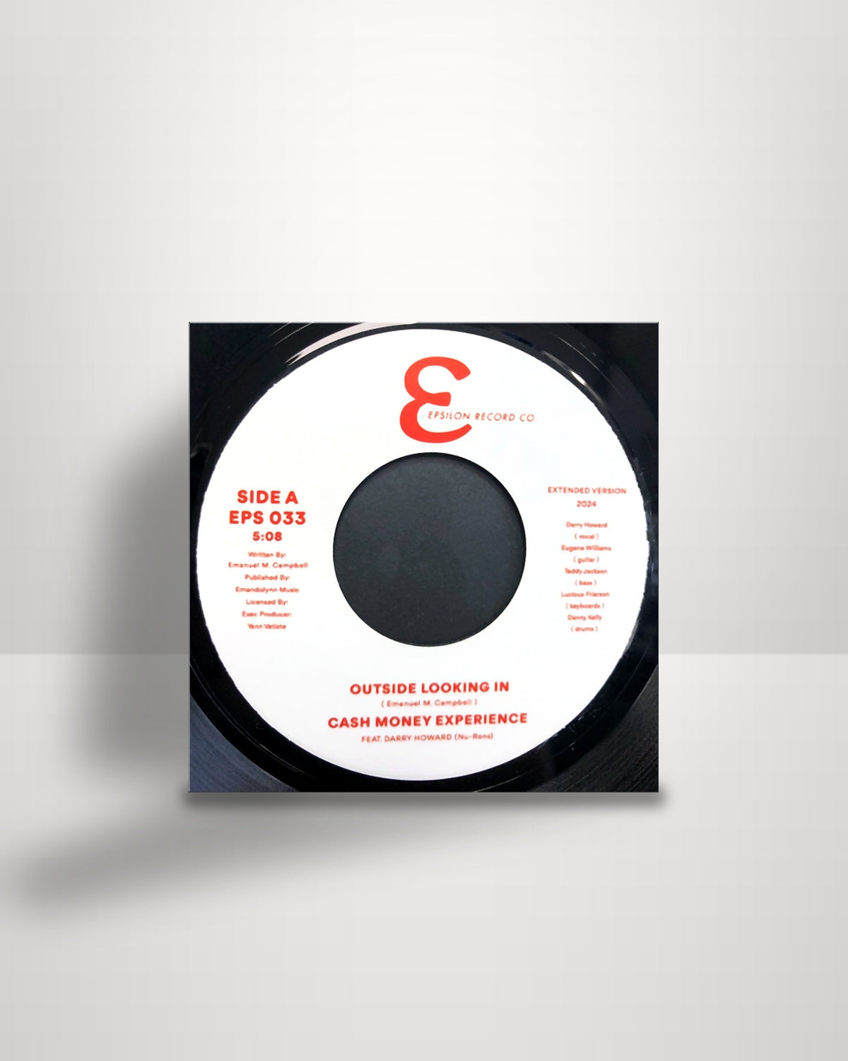 Cash Money Experience – Outside Looking In - 7" - Epsilon Record Co. UK 2025