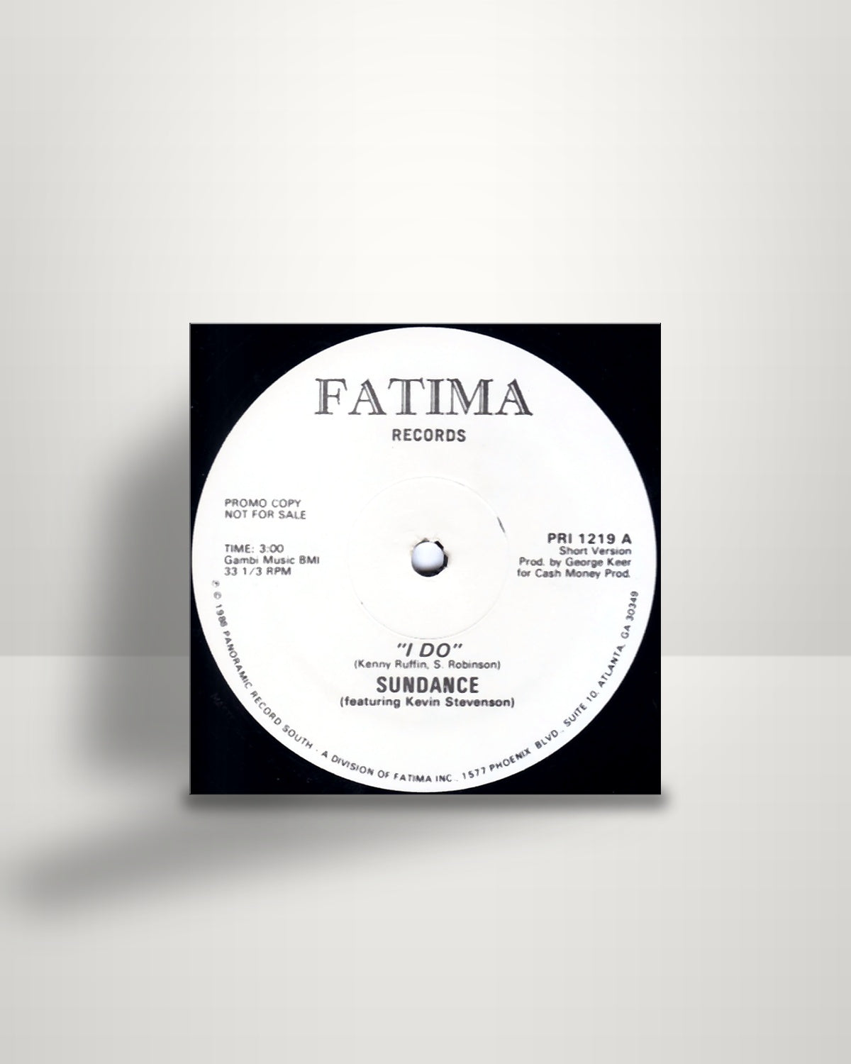 Sundance Featuring Kevin Stevenson – I Do - 12" - Fatima Records US 1986