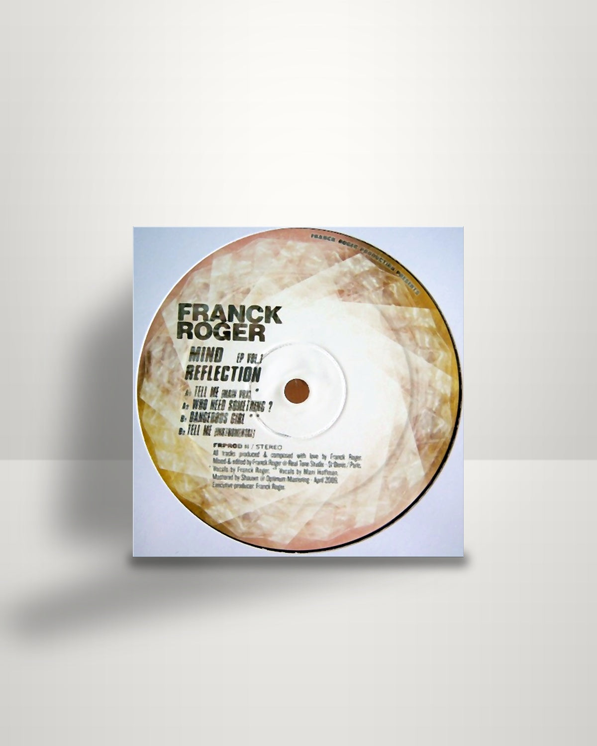 Franck Roger – Mind Reflection EP Vol.1 - 12" - Franck Roger Production FR 2009